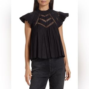 Sea New York Paco Flutter Sleeve Top